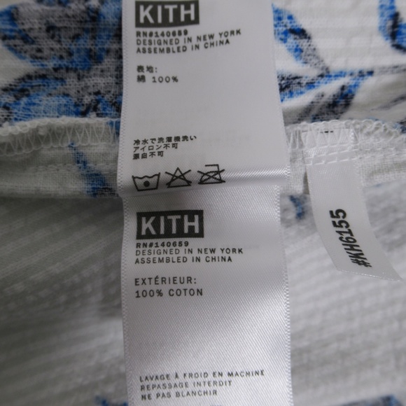 Kith Men's Floral Seersucker Stryker Pant Grey / White Size L KH6155 Summer 2018 - Picture 11 of 12